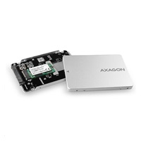 AXAGON RSS-M2SD, SATA - M.2 SATA SSD, wewnętrzny 2.5" ALU box, srebrny