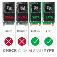 AXAGON RSS-M2SD, SATA - M.2 SATA SSD, wewnętrzny 2.5" ALU box, srebrny