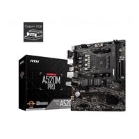 MSI MB Sc AM4 A520M PRO, AMD A520, VGA, 2xDDR4, mATX