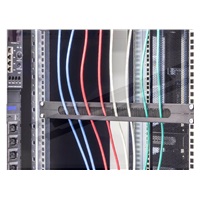 TRITON 19" průchozí panel 1U rozdělený horizontálně, kartáč, otvor 350 x 21 mm, šedý