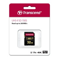 TRANSCEND SDHC karta 32GB 700S, UHS-II U3 Class 10 (R:285/W:180 MB/s)