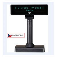 Virtuos VFD zákaznický displej Virtuos FV-2030B 2x20 9mm, serial, černý