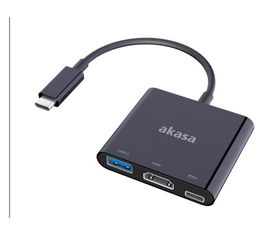 AKASA adaptér USB Type-C na HDMI s USB 3.0