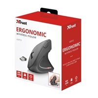 TRUST Myš Verto wireless ergonomic mouse USB, black (černá)