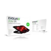 EVOLVEO Ania 5R, chladicí podstavec pro notebook, červené podsvícení