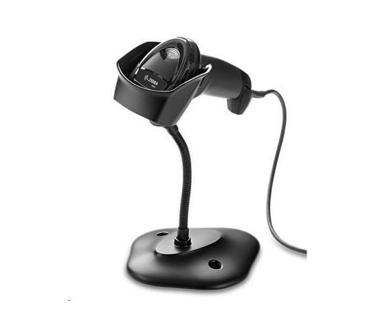 POŠKOZENÝ OBAL - Motorola čtečka DS2208, 2D čtečka čarového kódu, KIT, black, USB-HID + stojan