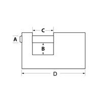 Master Lock Obdélníkový visací zámek  606EURD pro všeobecnou ochranu - 60mm