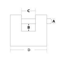 Master Lock Obdélníkový visací zámek  680EURD pro zvýšenou ochranu - 80mm