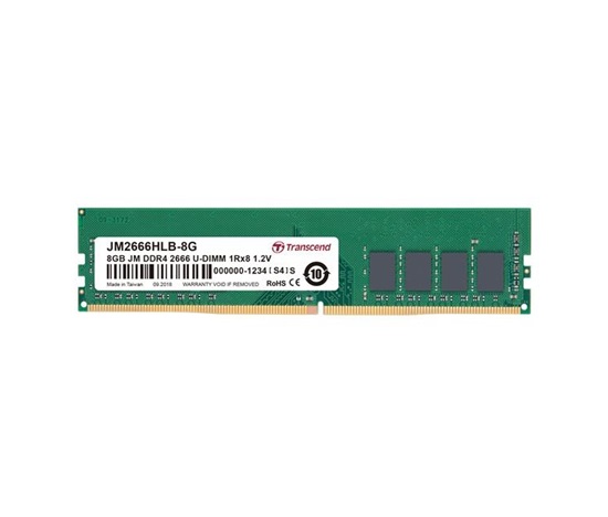 DIMM DDR4 8GB 2666MHz TRANSCEND 1Rx8 1Gx8 CL19 1.2V