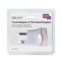 Solight cestovní adaptér pro použití ve Velké Británii, typ G