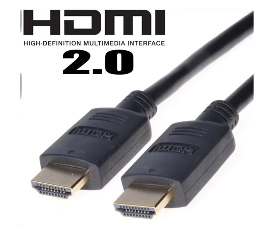 PREMIUMCORD Kabel HDMI 2.0 High Speed + Ethernet, zlacené konektory, 1,5m