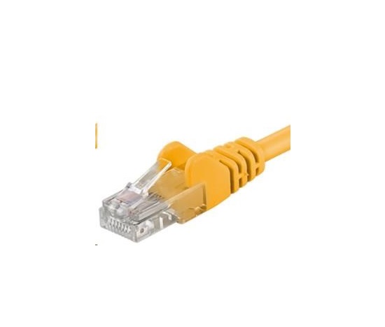 PREMIUMCORD Patch kabel UTP RJ45-RJ45 CAT5e 0.25m žlutá