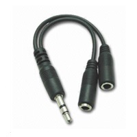 PREMIUMCORD Kabelová rozdvojka 3,5 Jack M - 2xF 10cm