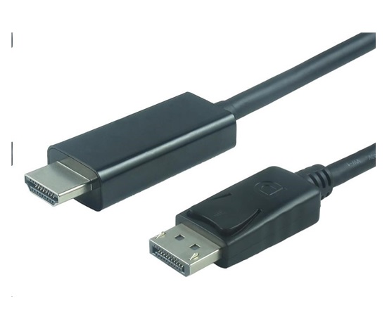 PREMIUMCORD Kabel DisplayPort 1.2 na HDMI 2.0, pro rozlišení 4Kx2K@60Hz, 3m