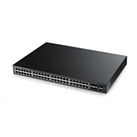 Zyxel GS1920-48HPV2 52-port Gigabit WebManaged PoE Switch, 48x gigabit RJ45, 4x gigabit RJ45/SFP, 2x SFP, 375W pro PoE
