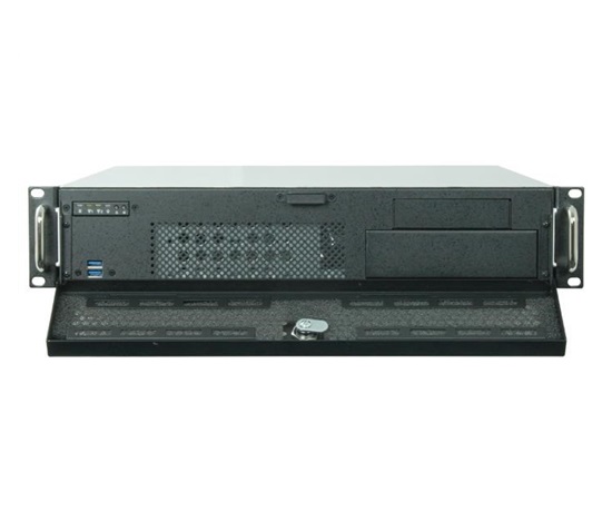 CHIEFTEC skříň Rackmount 2U UNC-210, mATX, half height PCI slots,  Black, bez zdroje