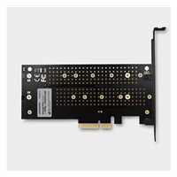 AXAGON PCEM2-D, adapter wewnętrzny PCIe x4 - M.2 NVMe M-key + SATA B-key slot, LP