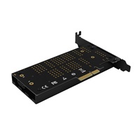 AXAGON PCEM2-DC, adapter wewnętrzny PCIe x4 - M.2 NVMe M-key + SATA B-key slot, chłodnica, LP