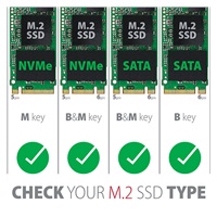 AXAGON PCEM2-DC, adapter wewnętrzny PCIe x4 - M.2 NVMe M-key + SATA B-key slot, chłodnica, LP