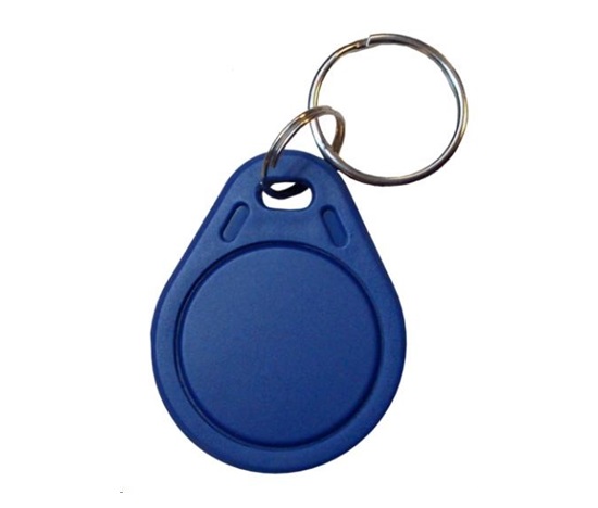 Elatec RFID Mifare čip, přívěsek na klíče, 13,56 MHz, modrý - 100 pack