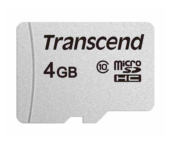 TRANSCEND MicroSDHC karta 4GB 300S, Class 10, bez adaptéru