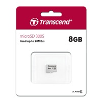 TRANSCEND MicroSDHC karta 8GB 300S, Class 10, bez adaptéru