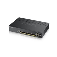 Zyxel GS1920-8HPV2 10-port Smart Managed PoE Switch Switch, 8x gigabit RJ45, 2x gigabit RJ45/SFP, 130W pro PoE