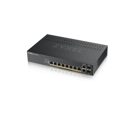 Zyxel GS1920-8HPV2 10-port Smart Managed PoE Switch Switch, 8x gigabit RJ45, 2x gigabit RJ45/SFP, 130W pro PoE