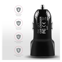 AXAGON PWC-QC5, QUICK a SMART Uniwersalna ładowarka samochodowa, 2x port QC3.0/AFC/FCP + 5V-2.6A, 31.5W