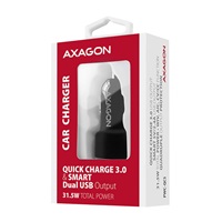 AXAGON PWC-QC5, QUICK a SMART Uniwersalna ładowarka samochodowa, 2x port QC3.0/AFC/FCP + 5V-2.6A, 31.5W