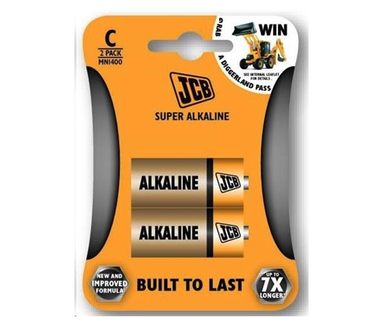 JCB SUPER alkalická baterie LR14, blistr 2 ks