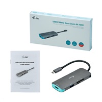 i-tec USB-C Metal Nano Dock 4K HDMI + Power Delivery 60 W