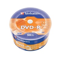 VERBATIM DVD-R (50-Pack) 16x WRAP 4.7GB MATT