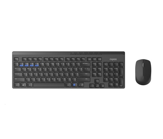 RAPOO set klávesnive a myš 8100M Wireless Multi-Mode Optical Mouse and Keyboard Set Black CZ/SK