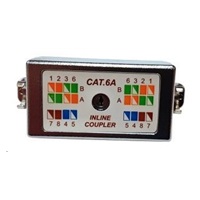 Spojovací box FTP Cat6A narážecí, stříbrná