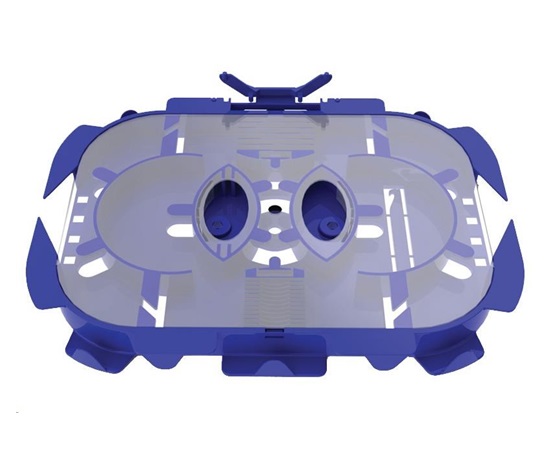 Optická kazeta OPTRONICS s hřebínky až pro 24 svarů, transparentní víčko, 2 výklopné držáky