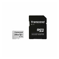 TRANSCEND MicroSDXC karta 256GB 300S, UHS-I U3 V30 + adaptér