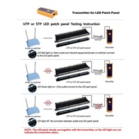 19" Patch panel XtendLan 24port, STP, Cat5E, krone, černý - LED vyhledávání