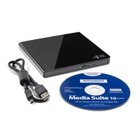 HITACHI LG - externí mechanika DVD-W/CD-RW/DVD±R/±RW/RAM GP57EB40, Slim, Black, box+SW