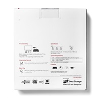 HITACHI LG - externí mechanika DVD-W/CD-RW/DVD±R/±RW/RAM GP57EW40, Slim, White, box+SW