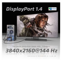 Club3D Kabel certifikovaný DisplayPort 1.4, HBR3, 8K60Hz (M/M), 3m, 28 AWG
