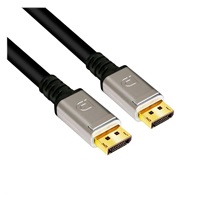 Club3D Kabel certifikovaný DisplayPort 1.4, HBR3, 8K60Hz (M/M), stříbrné koncovky, 4m, 24 AWG