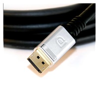 Club3D Kabel certifikovaný DisplayPort 1.4, HBR3, 8K60Hz (M/M), stříbrné koncovky, 4m, 24 AWG