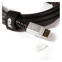Club3D Kabel certifikovaný DisplayPort 1.4, HBR3, 8K60Hz (M/M), stříbrné koncovky, 4m, 24 AWG