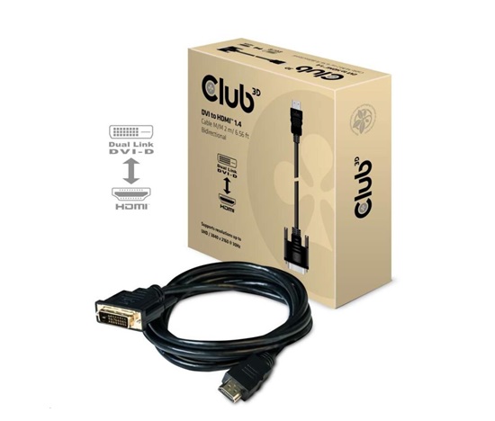 Club3D Kabel DVI-D na HDMI 1.4 (M/M), 2m
