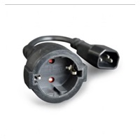 GEMBIRD Kabel síťový adaptér C14 (M) -> schuko (F), 15 cm