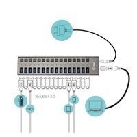i-tec USB 3.0 nabíjecí HUB 16port + Power Adapter 90 W