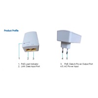 MaxLink PI15S aktivní gigabitový PoE injektor, 802.3af, 15W (48V, 0.32A)