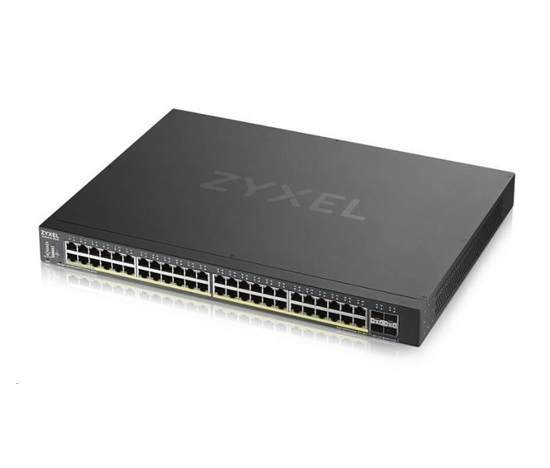 Zyxel XGS1930-52HP-EU0101F 52-port Smart Managed PoE Switch, 48x gigabit RJ45, 4x 10GbE SFP+, PoE budget 375W