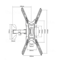Levný polohovatelný držák LCD LED Tv Fiber Mounts DT758